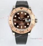 Rolex Yacht Master 40mm Watch Chocolate Dial Rubber Strap